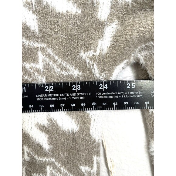 NWT Dreamers By Debut Boutique Taupe Houndstooth Sweater Super Soft Women's Sz L - Picture 10 of 11